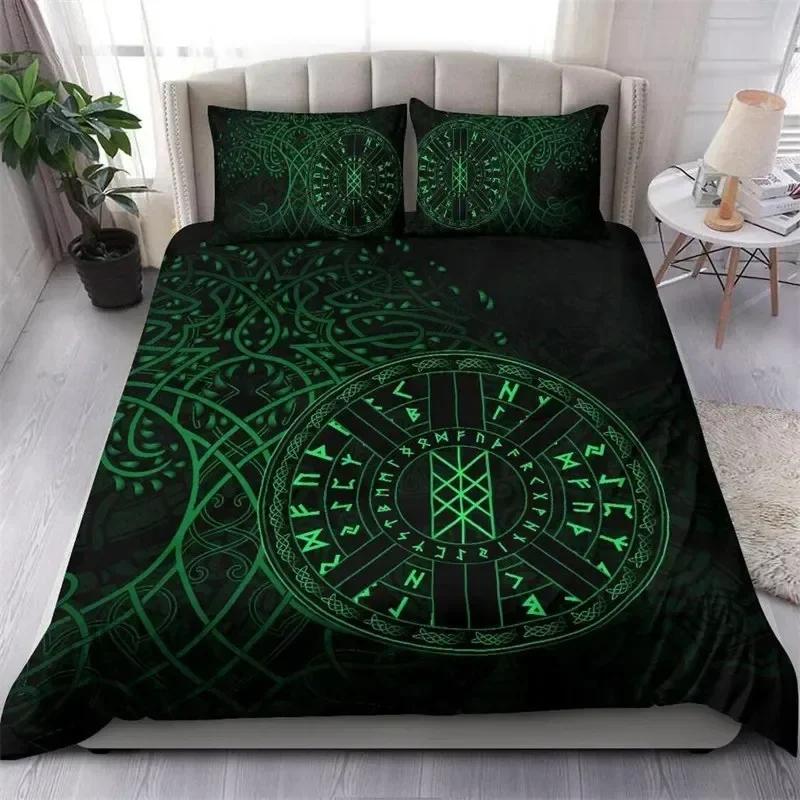 Duvet Cover Set Scandinavian Culture Bedding Set Ancient Mythology Religion Quilt Cover King Full For Kids Adults