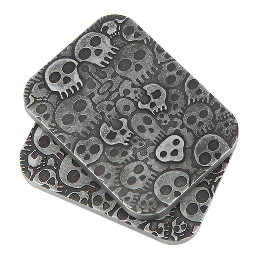 Skull Pattern Magnetic Slider Toy Adult Metal ADHD Autism Anxiety Stress Relief Push Slider Sensory