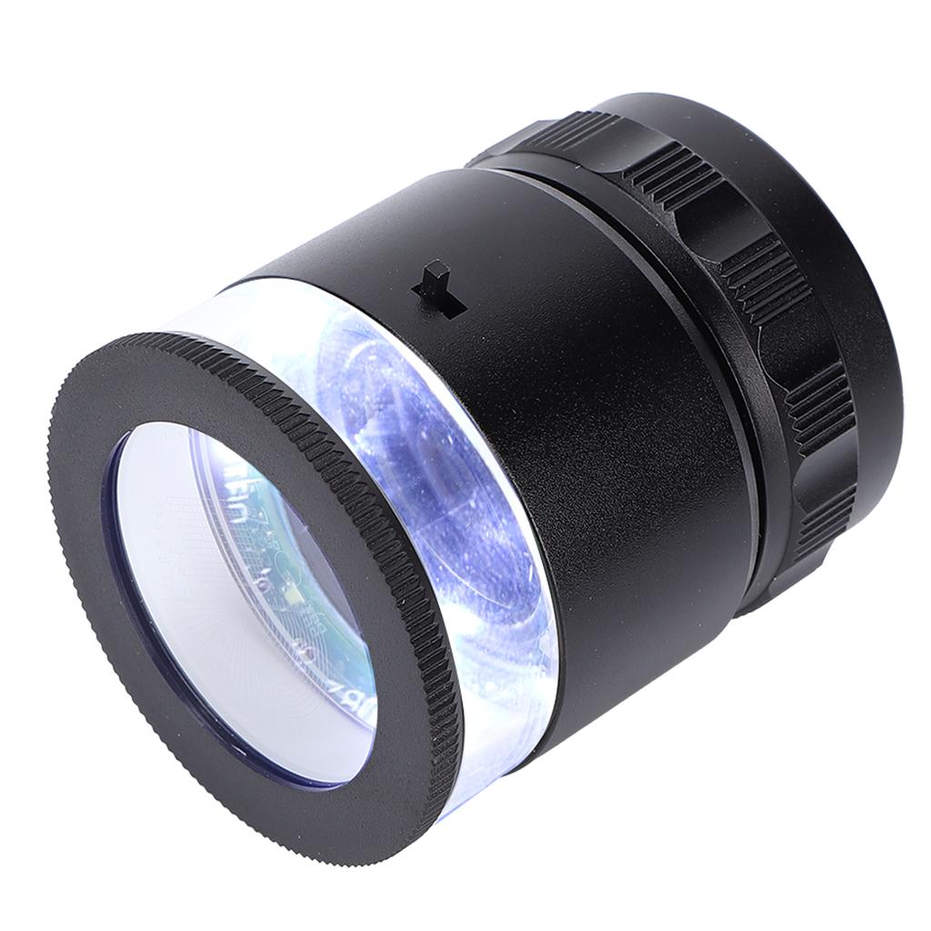10X Loupe Measuring Magnifier 6LED Illuminated Jewelry Magnifying Glass USB Charging Magnifier