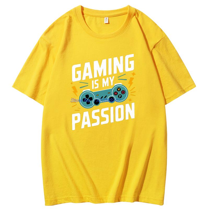 Gaming Is My Passion Funny Best Gamer T Shirt New Shirts And Tshirts Summer Tops Tshirt New Arrival Goods Mens Cotton Tshirt