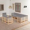 Day and Night - Day and Night Garden Furniture 8 Pieces and Cushions Solid Pine Wood