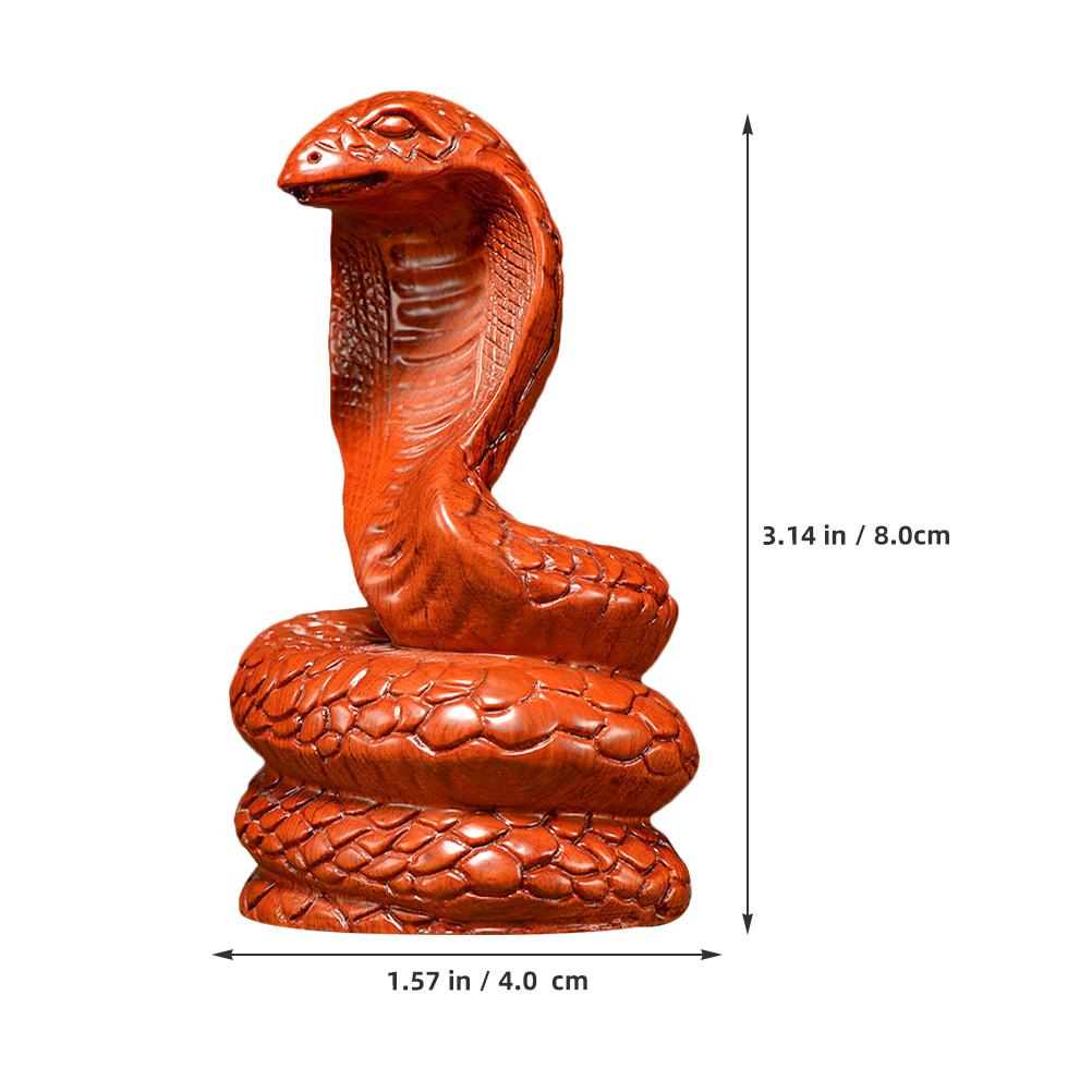 Wooden Snake Home Decor Handcrafted Animal Sculpture for Desk Living Room Bedroom Wood Carving Art Gift Chinese Year of The