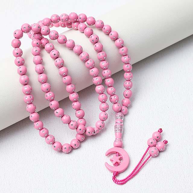 Handmade 99-Bead Tasbih Bracelet - 8mm Islamic Prayer Beads Rosary