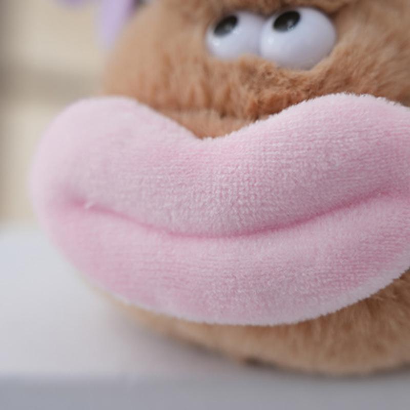 Cute Funny Sausage Mouth Plush Doll Keychain Pendant Cartoon Creative Keychain  Backpack Decoration Accessories Gifts