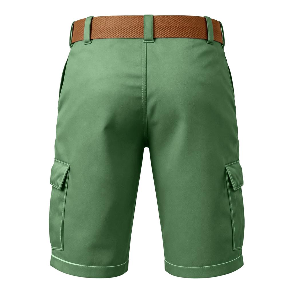 Pantaloncini Cargo Casual da Uomo Multi Tasche con Ricamo e Stampa Bandiera Tessuto Leggero Resistente Adatti per Attività all'Aperto