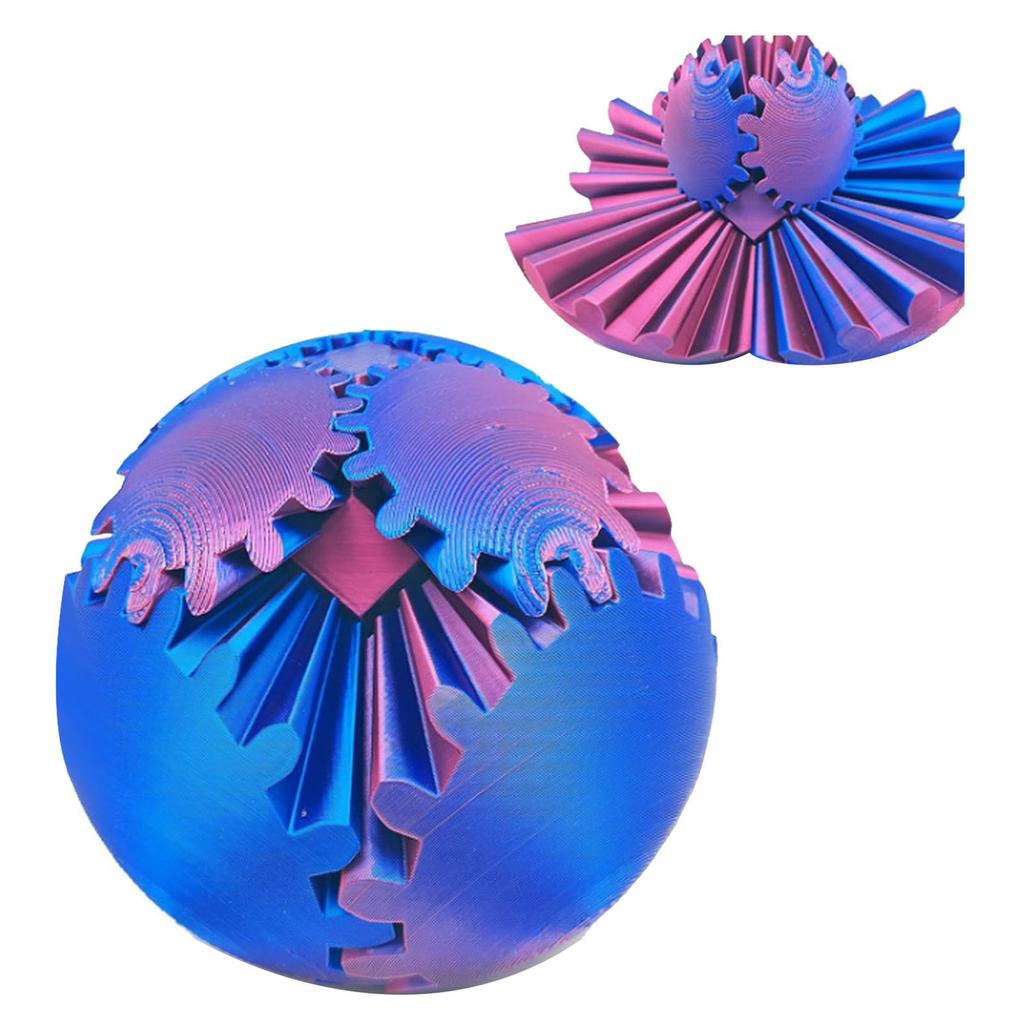 3D Printed Gear Ball Regulate Tension Portable Rotation Gear Sphere Desk Toy for Stress Anxiety Rela