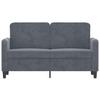 Vidaxl 2-Seater Sofa, Dark Grey, 120 Cm, Upholstered In Velvet