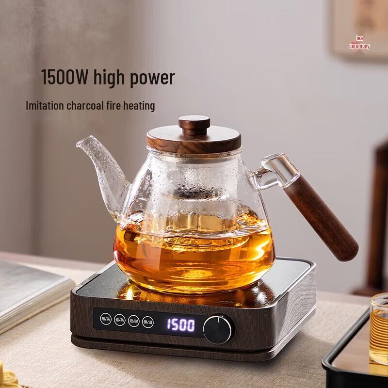 YIHUTEA High Borosilicate Glass Teapot & D11 Electric Ceramic Stove Set