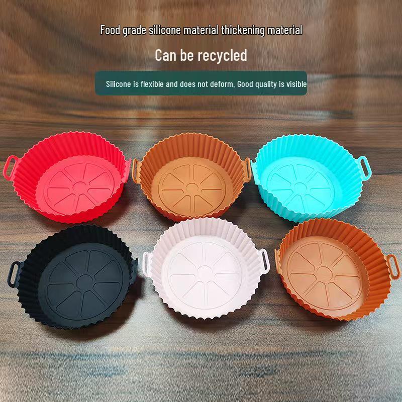 8-Inch Square Silicone Baking Pan and Mat for Air Fryer & Microwave Oven