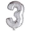 Wefiesta Foil Balloon Number '3' 40 Cm Silver