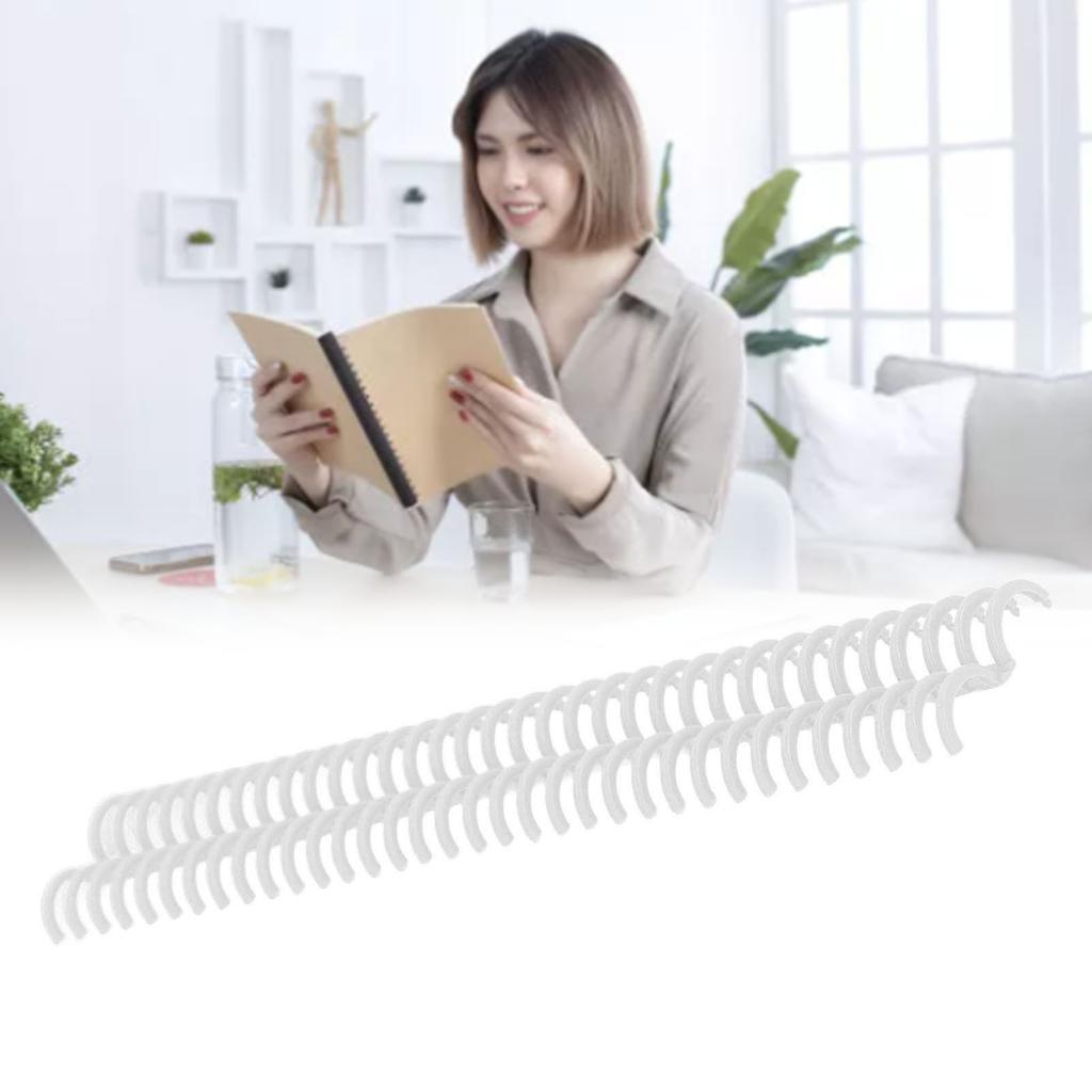 10Pcs Binding Coils 34 Holes Polypropylene Wear Resistant Binding Spines for Stationery