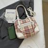Handtasche Kontrastfarbe Plaid Kleine Quadratische Tasche Damen Schulter Umhängetasche