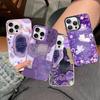 Purple Lavender Floral Flower Phone Case For IPhone 16 15 14 13 12 11 Pro Max X XR XSMAX 8 7 Plus Matte Shockproof Back Cover