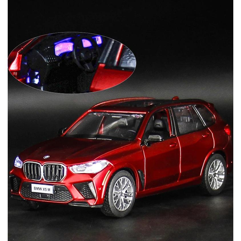 1/32 BMW X5M SUV Stopowy Samochód Odlewany i Pojazdy Zabawkowe Model Samochodu Dźwięk i Światło Samochód z Napędem Wstecznym Zabawki Samochodowe dla Dzieci Prezenty