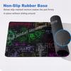 Tappetino per Mouse Nero Grande Disegno Meccanico Ingegnere Mousepad HD XXL Minimalismo Mousemat Tappeto di Gomma Tappetino per Scrivania Accessorio per PC Gaming