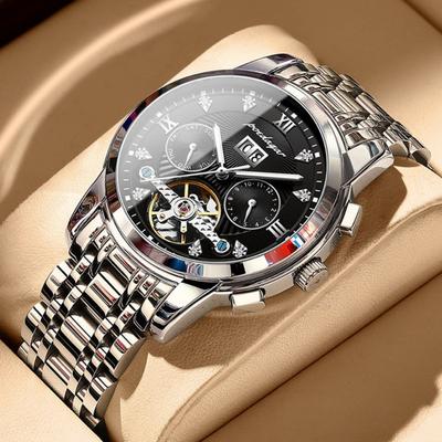 Relógio Masculino Top Novo Relógio Mecânico Automático Tourbillon À Prova D'Água Luminoso Calendário