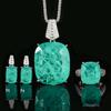 New Huameimei Jewelry Set Earrings Necklaces Rings Paraiba Style High End Women's Batch