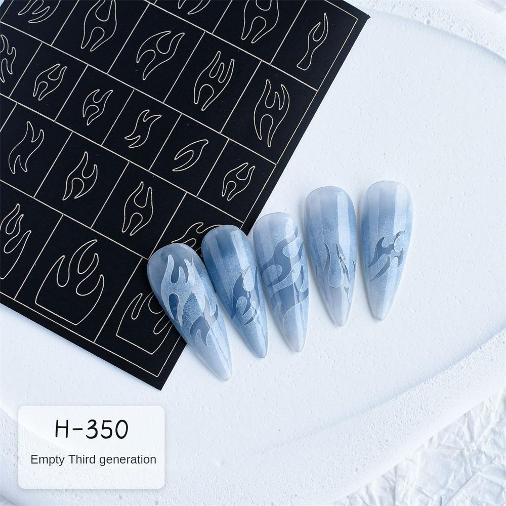 1pc Airbrush Stencil For Nails Heart Butterfly Stars Pattern Hollow Nail Sticker Templates For French Manicure Tips Nail Design
