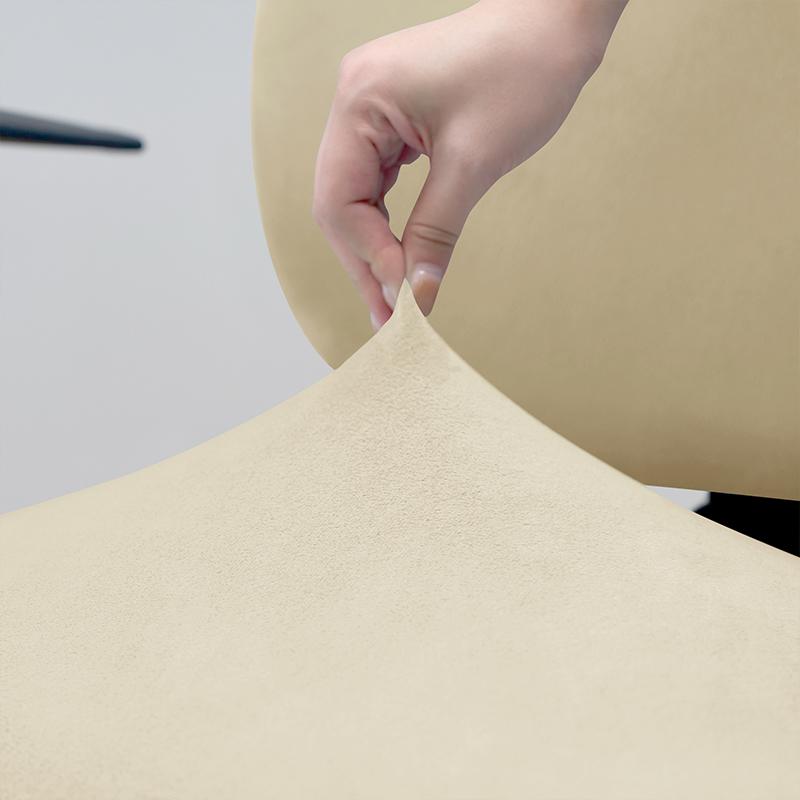 Office Chair Cover Swivel Office Chair Iso, Velvet, Cream