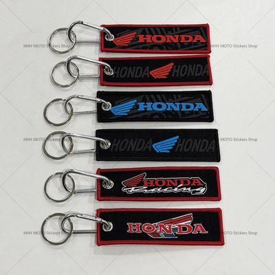 Car Keychain Embroidery Wings Key Chain Holder for Cars and Motorcycles Double Sided Key Fob Keychains Jewelry KP5
