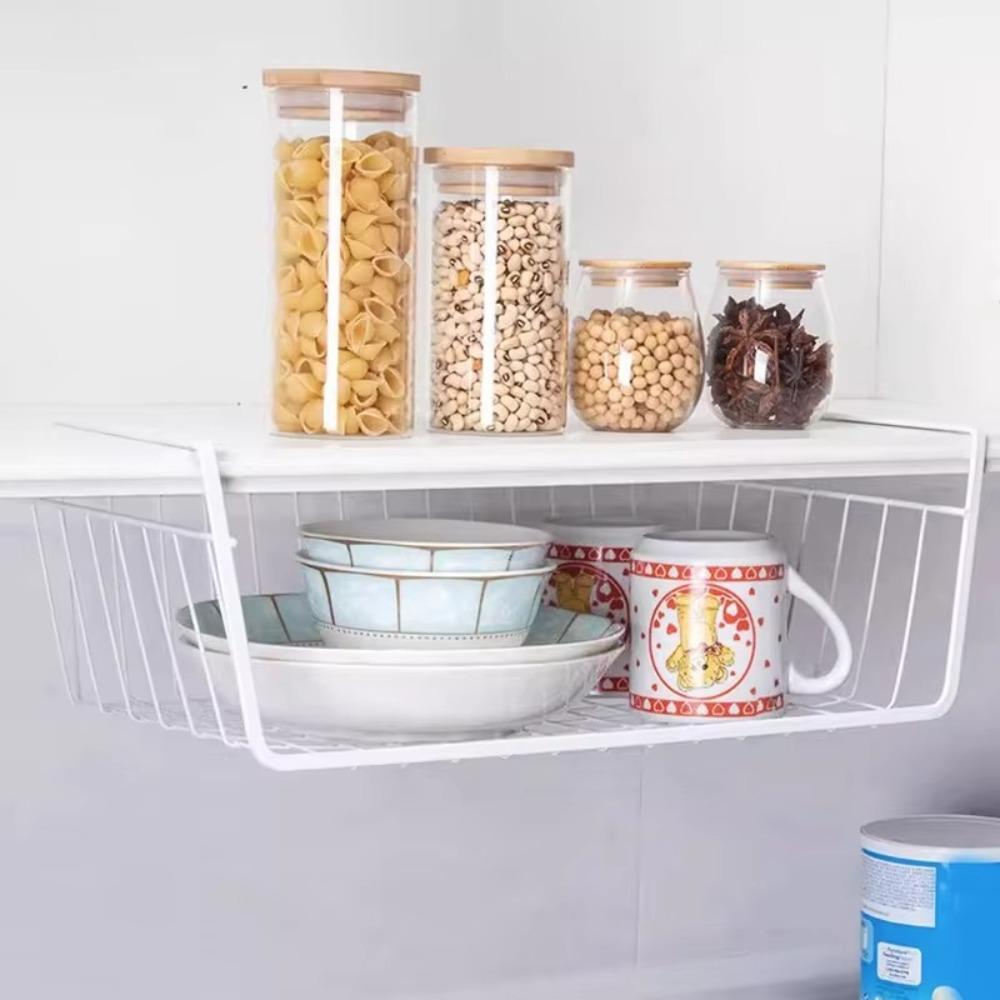 Multipurpose Under Table Storage Basket Universal Organizer Storage Rack  Kitchen Organizer