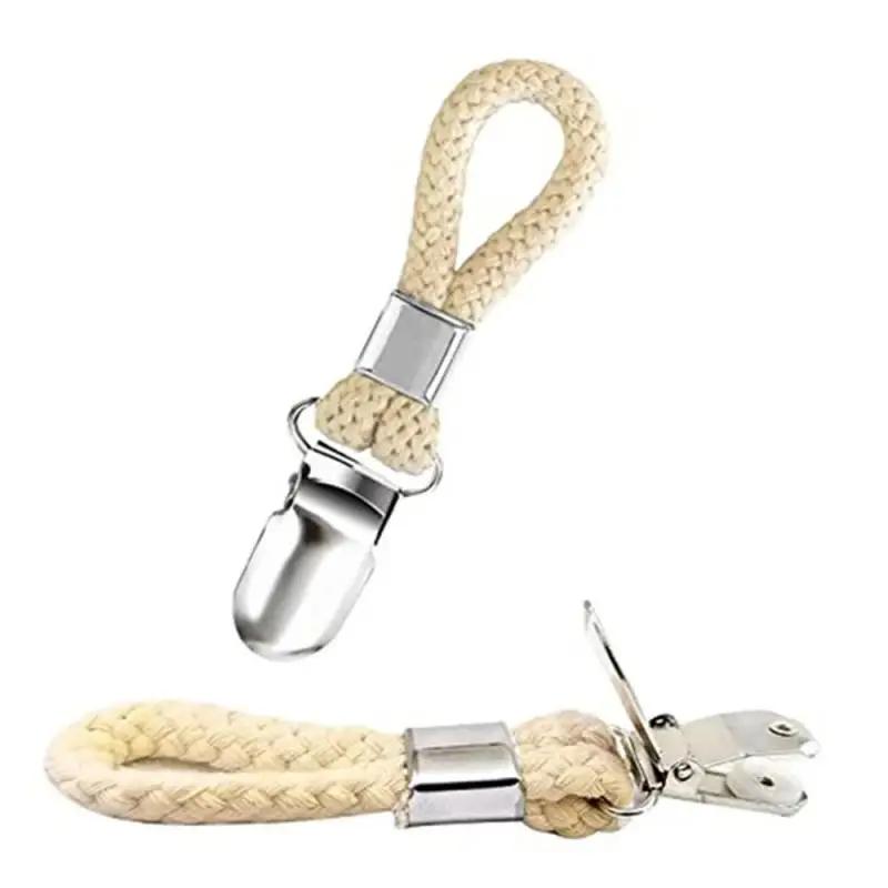 Clips Towel Hangers Rack Hand Towel Hook Cloth Holder Brackets Braided Cotton LoopHome Bathroom Cloth Hanger Kitchen Accessories