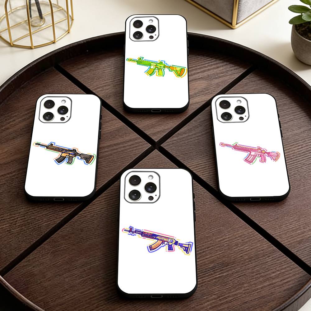 M-M-416 K-King Of Guns Phone Case For iPhone 17,16,15,14,13,12,11 Plus,Pro Max,XS,Soft Silicone Black Cover