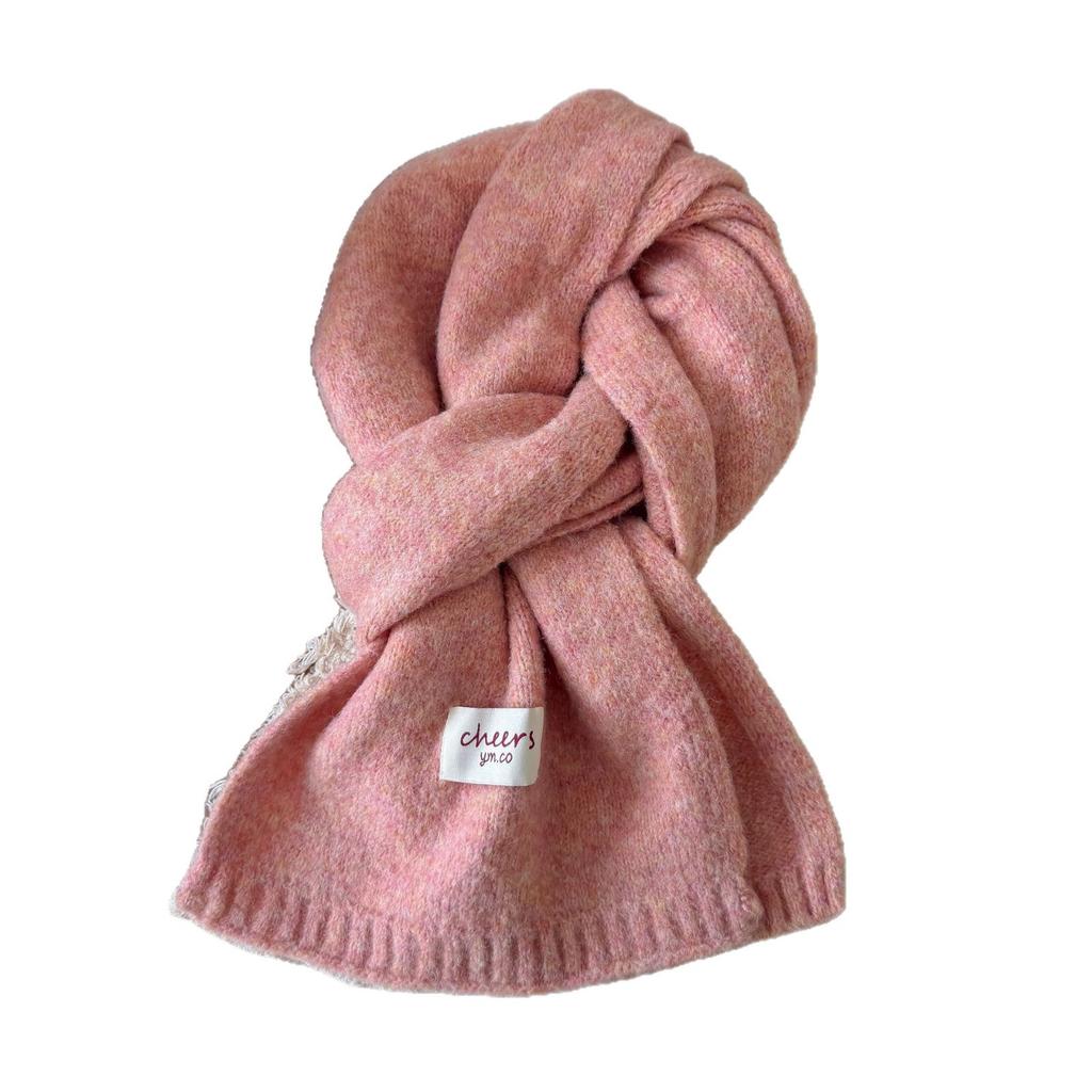 Solid Color Knitted Scarf Autumn and Winter Warm Men and Women Versatile Korean Wool Scarf Couple Multi-color Optional Factory