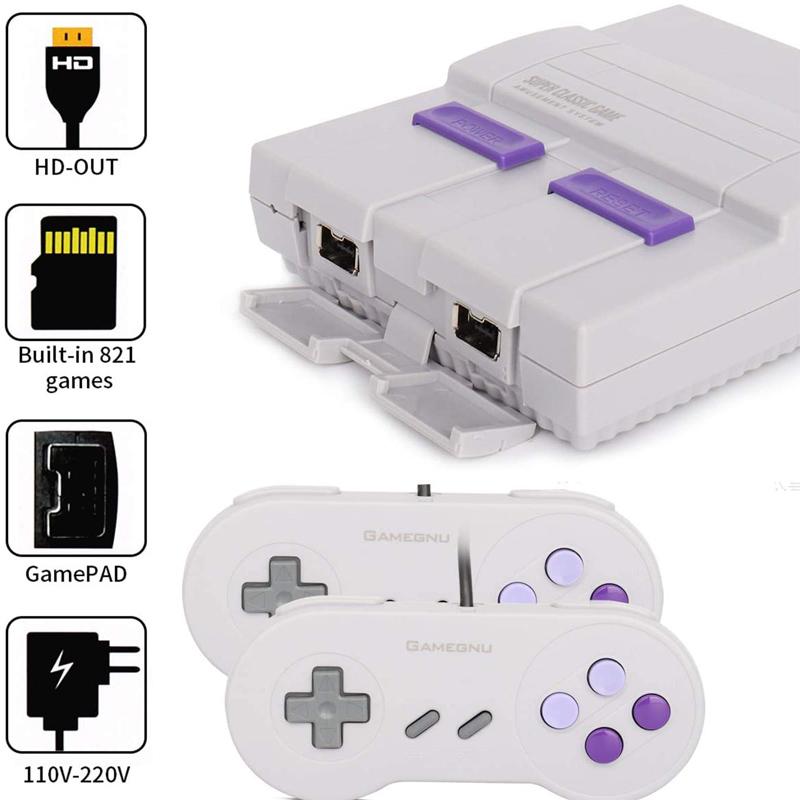 821 Portable Game Console With 2 Controller 8-Bit HD TV Classic Android Game Console Output Console Built-in 821 Games