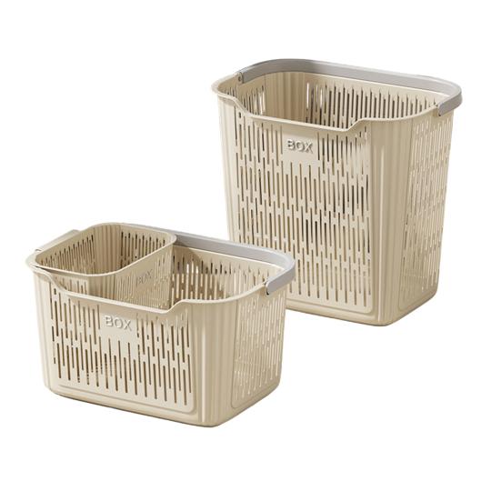 Kosz na pranie Oddychający kosz do przechowywania z siatki z uchwytem Kosz na brudne ubrania z wbudowanym koszem na bieliznę na ubrania, zabawki, łazienkę, pralnię