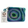 Felt Zipper Pouch, Handmade Colorful Circular Pattern