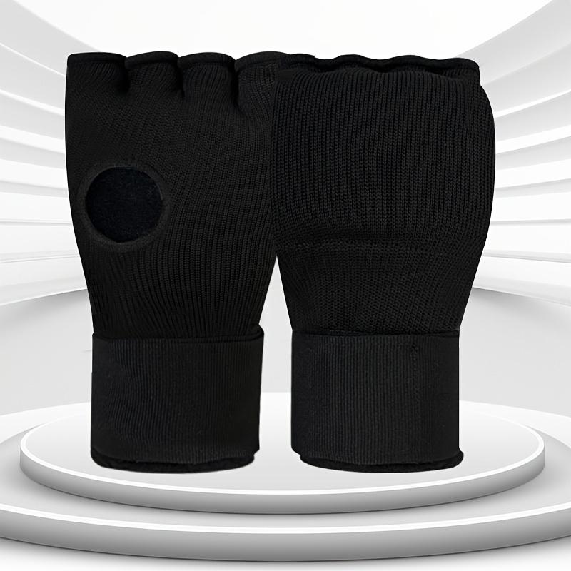 Hybrid MMA Gloves Half Finger, Boxing Muay Thai Training Punching Mitts, Thickened Sponge, Breathable Fabric, Closure Strips