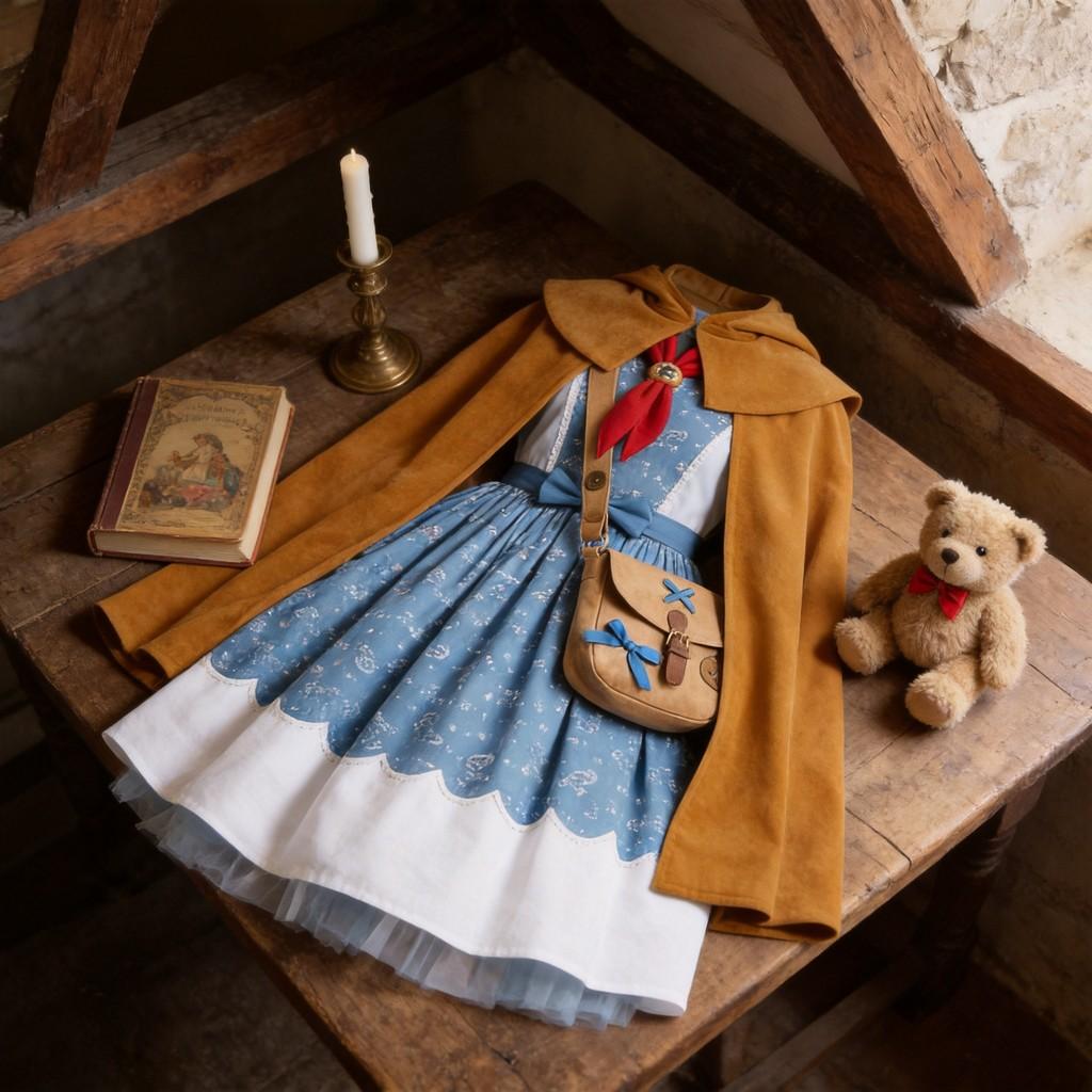 Stranger Things Holly Wheeler Cosplay Kostüm für Kinder mit Prinzessinnenkleid und Umhang für Halloween und Rollenspiele