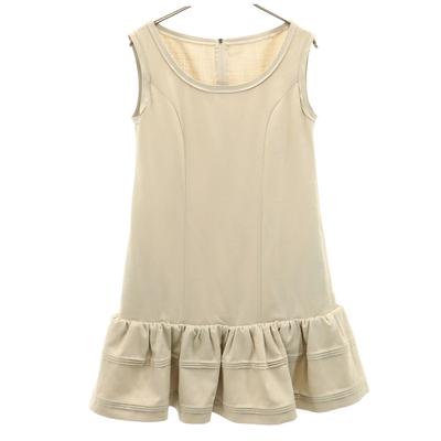 FOXEY NEW YORK made in Japan Ärmelloses Minikleid 38 Beige Damen Gebraucht