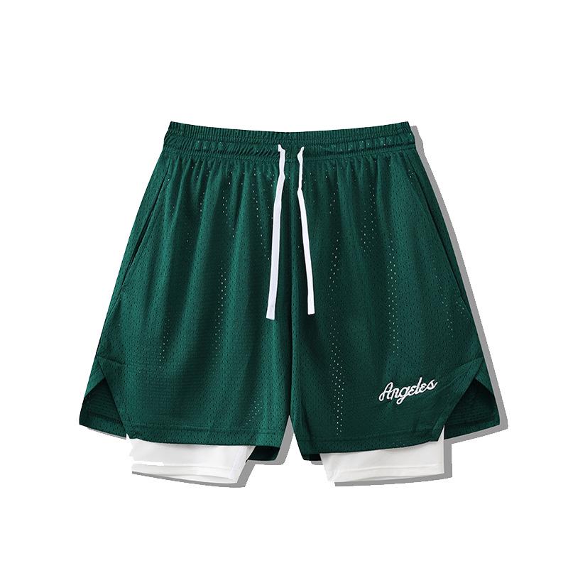 Quick-Dry Breathable Dual-Layer Sports Shorts