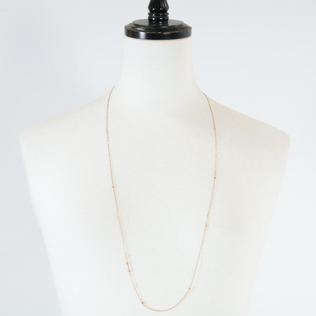 agete [Beautiful Condition] K10 Mirror Ball Long Necklace Yellow GoldUsed