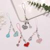 Sparkling Heart Charm Pendant Chain Hanging Decoration for Keys Bag Purse