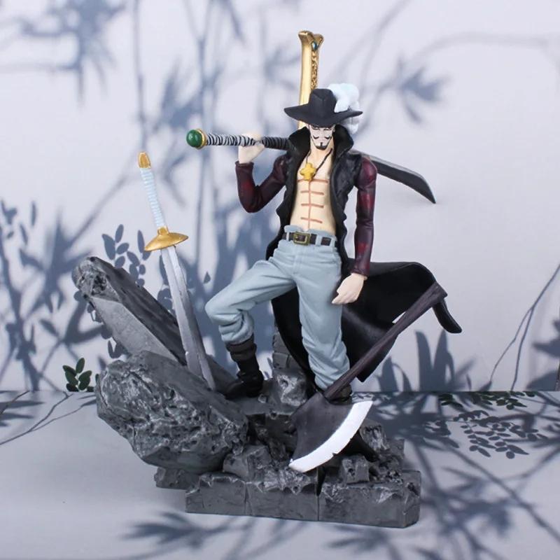 14CM One Piece Anime Figures, Dracule Mihawk, Top Decisive Battle Action Figure, PVC Toy Model,