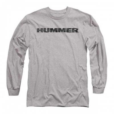 Hummer Men's Distressed Heather Logo Long-Sleeved T-Shirt