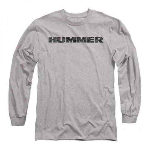 Hummer Men's Distressed Heather Logo Long-Sleeved T-Shirt