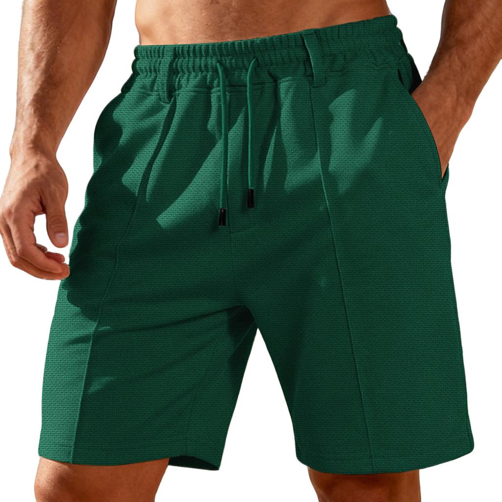 Men Loose Fit Drawstring Shorts with Elastic Waistband Breathable Fabric Casual Five Pants for Daily Wear Gym Beach Outdoor