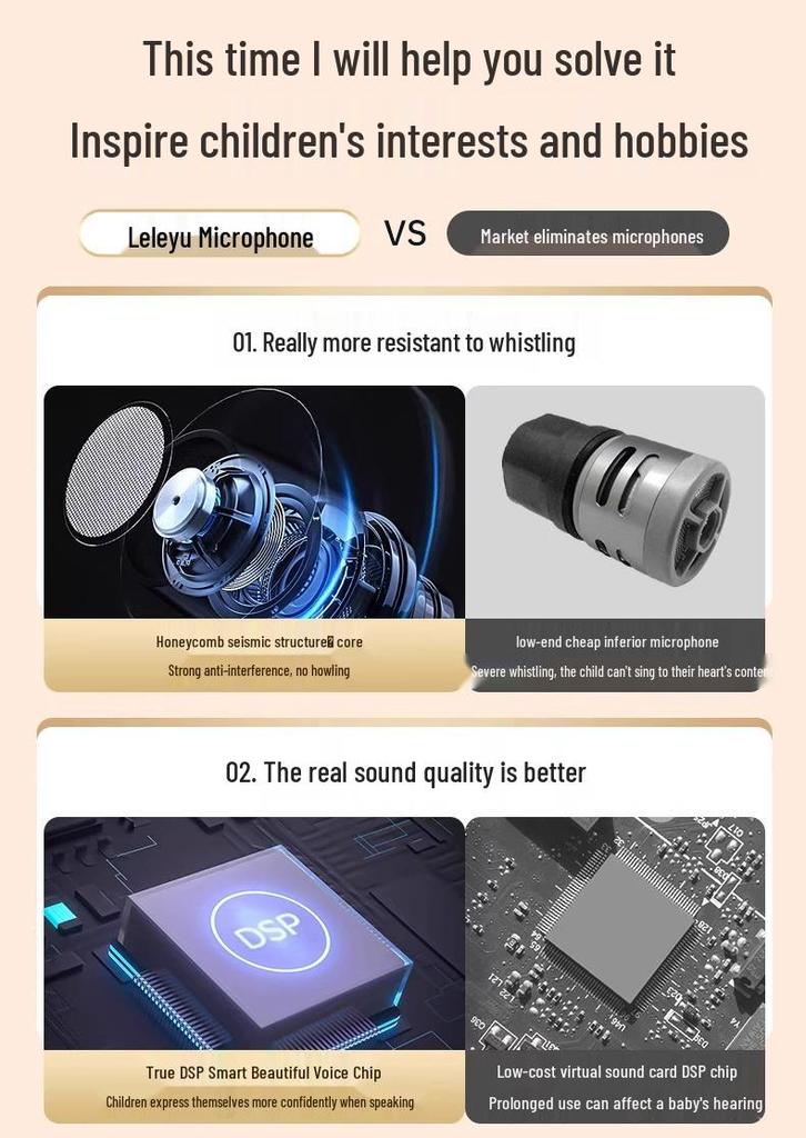 Kids' Mini Microphone Karaoke Speaker with Bluetooth Echo