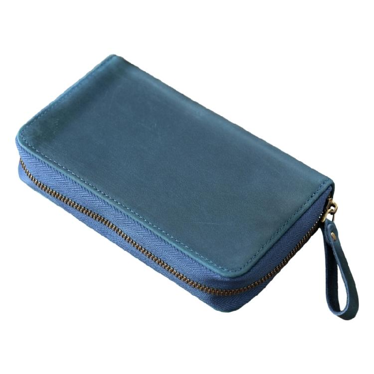 Leather Fountain Pen Case 10 Section Zippered Pencil Bag Fountain Pens Storage Pouches For School Office Supplies
