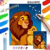Lion Family Oil Paint Digital Painting Art Kit FillIn Painting Home Decor