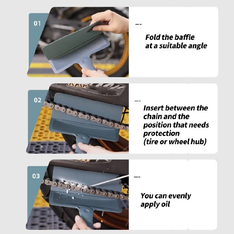 Motorcycle Chain Care Accessory Splash Proof Cover Foldable Protector Ensures Clean Workspaces During Oil Application