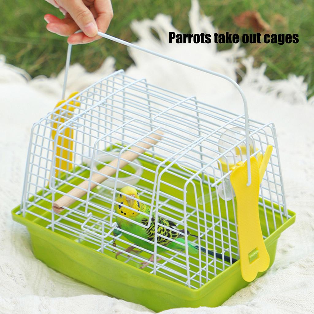 Vogeltrageboxen mit herausnehmbarem Bodenrost für Conure Finken Outdoor-Aktivitäten Draht Vogelkäfig