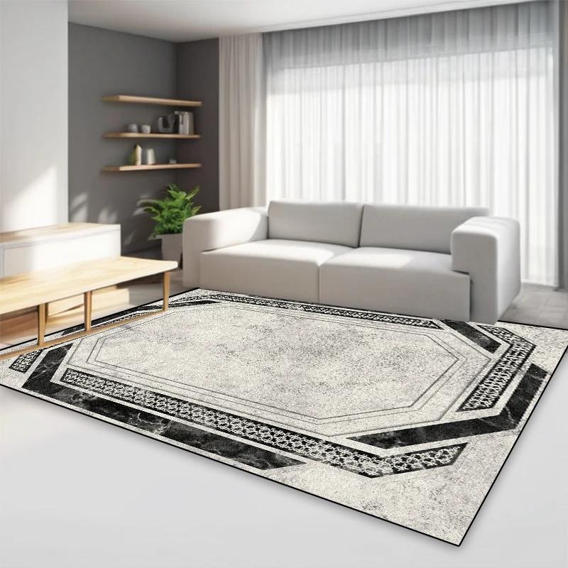 Light Gray Retro Style Carpet Living Room Minimalism Home Decoration Large Area Rugs Cloakroom Lounge Non-slip Entrance Door Mat