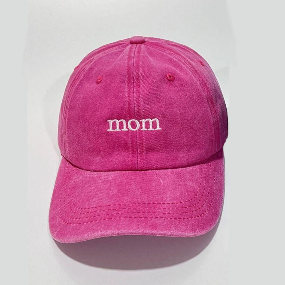 Adjustable Embroidery Baseball Cap Dad Mom Sunscreen Hats  For Man Women