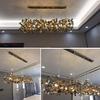 Nordic Modern Leaf Blade Chandelier for Living Room, Window Display, or Bar Counter