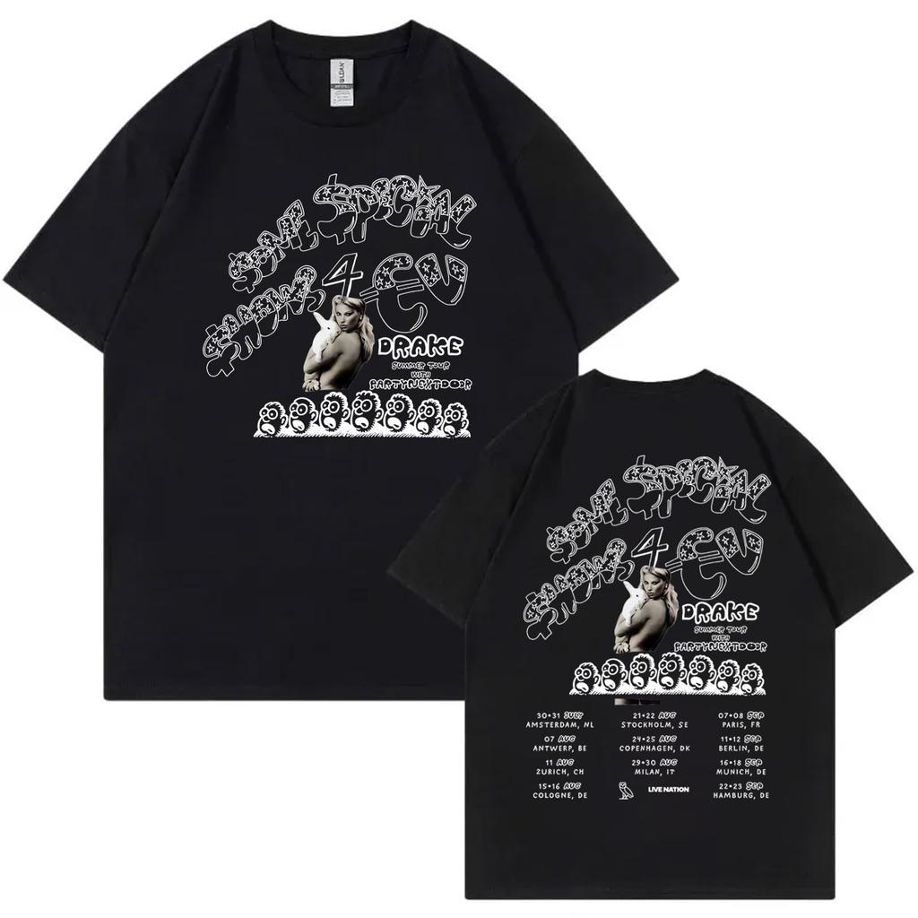 Drake with PARTYNEXTDOOR Some Special Shows 4 World Tour 2025 TShirt Men Women Clothing Hip Hop Fashion Short Sleeve T Shirts